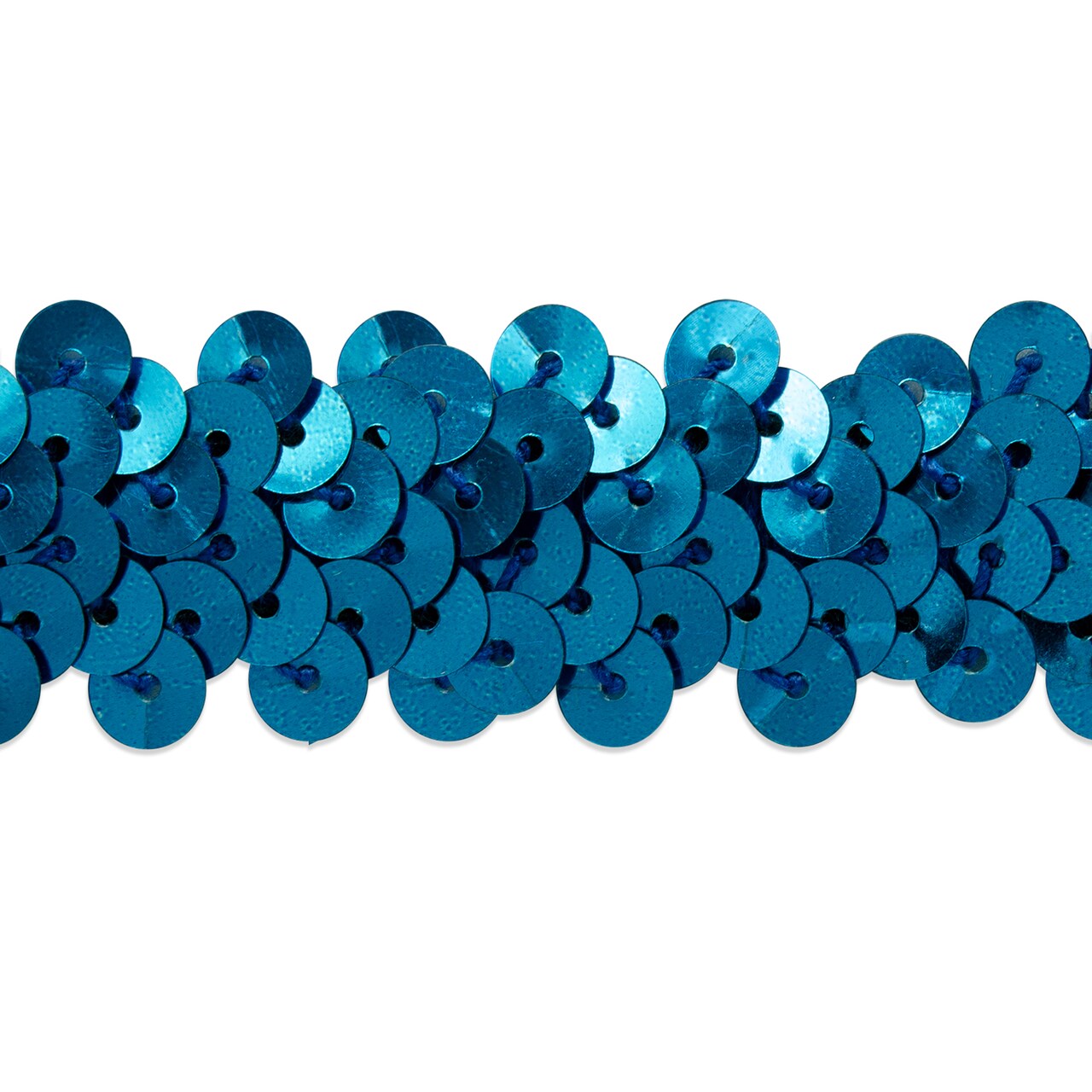 5 yards of 2 Row 7/8" Metallic Stretch Sequin Trim | 5 yard cut